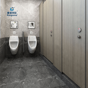 Chất lượng cao 12 mét trong nhà tùy chỉnh HPL Bảng điều chỉnh nhà vệ sinh phân vùng nhỏ gọn <span class=keywords><strong>Phenolic</strong></span> chống cháy không thấm nước hạt gỗ bóng kết thúc - Product Image 6