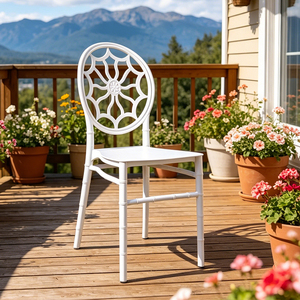 Chaise Chiavari Moderne Blanche en PP pour Vente en Gros, Empilable, pour Mariages en Plein Air, Banquets, Fêtes, Hôtels, Restaurants, <span class=keywords><strong>Locations</strong></span> - Product Image 2