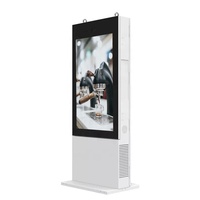 Kiosque tactile capacitif extérieur Totem Double face moniteur solaire écran publicitaire LCD affichage numérique extérieur