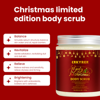 Gommage corporel biologique édition limitée Noël Nettoyage en profondeur des soins de la peau Huile de graines de jojoba Camellia Sinensis Exfoliation douce