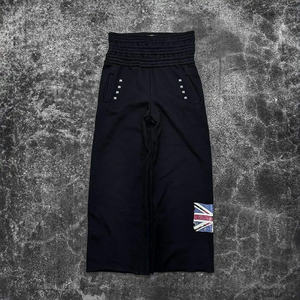 Produttore personalizzato pantaloni da Jogging larghi a vita a doppio strato oversize in cotone spugna francese con stampa pantaloni larghi da uomo - Product Image 3