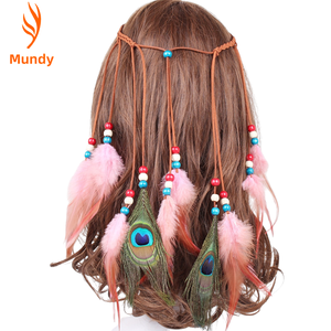 Diadema de Plumas Ecológica para Desfiles Culturales, Ferias Renacentistas, Retiros de Yoga, Fotografía de Boudoir, Recitales de Danza y Desfiles de Festivales - Product Image 2