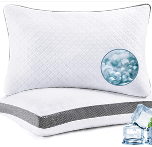 Premium Mesh Transpirable Gusset Home Bed Soft Cooling Cover Summer Cold Ajustable Shredded Memory Foam <span class=keywords><strong>Neck</strong></span> <span class=keywords><strong>Pillow</strong></span> - Product Image 1