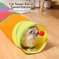 Tunnel pliable pour chat, jouet interactif pour chaton, tunnel amusant pour chiot, accessoires pour animaux de compagnie