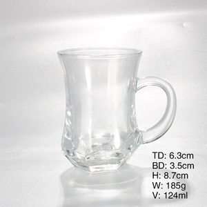 Turkish Tea Thermos Glass Mug With Handle Hot Sale Gourd Shape <strong>Arabic</strong> Small Tea Cup Set 6PCS for Home Copas De <strong>Te</strong> Cafe De Vidrio - Product Image 4