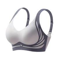 Soutien-gorge minimisant push-up sans armatures pour femmes, ajustable, couvrant entièrement la poitrine, pour grandes tailles, avec contrôle des poitrines latérales, effet liftant et soutien anti-affaissement