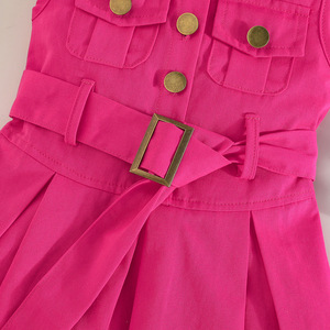 Nuovo Vestito Estivo Senza Maniche in Denim per Ragazze + Cintura, Abito Casual Dolce - Product Image 4