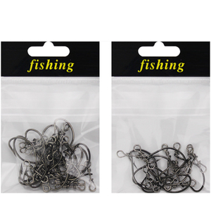 Anzuelo offset ALPHA con eslabón giratorio <span class=keywords><strong>2</strong></span>.5 #   Anzuelo de Pesca de Níquel Negro de <span class=keywords><strong>2</strong></span>.5cm y 0.4g con Púas para Lubina - Product Image 6
