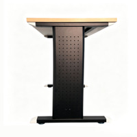 Table de bureau moderne avec plateau en bois grainé, table de conférence, table de direction de luxe, mobilier de bureau commercial pour réception