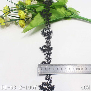 Encaje <span class=keywords><strong>de</strong></span> <span class=keywords><strong>Guipur</strong></span> <span class=keywords><strong>de</strong></span> Poliéster Bordado en Rosa Claro y Negro <span class=keywords><strong>de</strong></span> 4 cm <span class=keywords><strong>de</strong></span> Fábrica para Decoración <span class=keywords><strong>de</strong></span> Accesorios <span class=keywords><strong>de</strong></span> Ropa - Product Image 2