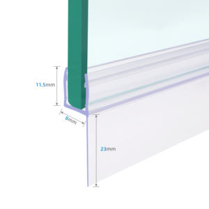 GUIDA 716064 Sello de <span class=keywords><strong>Goma</strong></span> Plástica Curvo Estilo H para <span class=keywords><strong>Mampara</strong></span> de <span class=keywords><strong>Ducha</strong></span>, Tira de Sellado para Puerta de Vidrio - Product Image 3