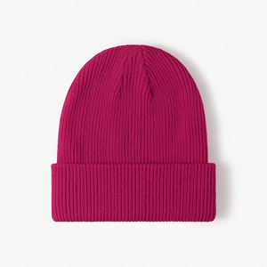 <b>Winter</b> Solid Color Plain Custom Embroidery Logo Acrylic Hexagonal Knit Skully Beanie <b>Hats</b> for Women <b>Men</b> Travel Breathable - Product Image 5