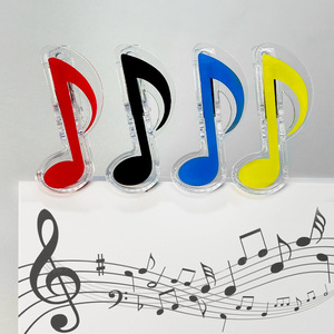 Clips de Notas de Música/Piano de Acrílico Transparente de Alta Calidad al por Mayor, Diseño Personalizado con Patrón de Dibujos Animados, Resistentes, de PP - Product Image 2