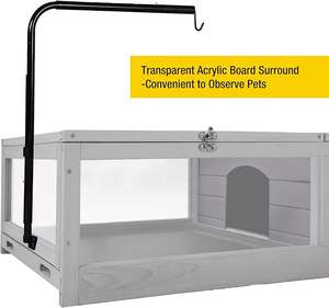 Tortue Habitat Tortue Enclos En Bois Tortue Maison <span class=keywords><strong>Reptile</strong></span> Cage pour Petits Animaux - Product Image 5