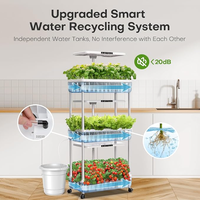Système de culture hydroponique écologique, étagère de culture de plantes d'intérieur multicouche, construction en acier inoxydable, alimenté par USB pour la maison