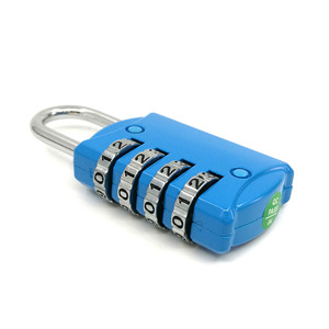 Cadenas à combinaison en alliage de zinc, 4 chiffres, rectangulaire, bleu, pour casier de gym, bagages, sac à dos, tiroir, utilisation de sécurité - Product Image 1