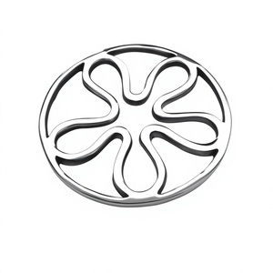Sous-plat rond en aluminium de luxe au design unique, poli miroir, écologique, épaisseur 5 mm, pour la maison, la cuisine et la restauration - Product Image 1