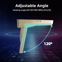 ViewTech Vente flash Écran de voiture pliable motorisé de 18,5 pouces 12V Android, écran de toit de voiture intelligent, écran de voiture USB dans le bus