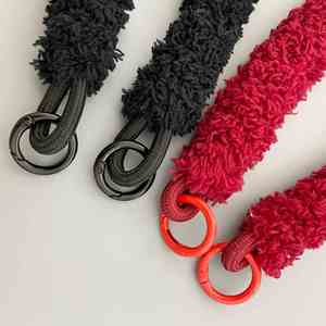 Wholesale Plush Phone Pendant Autumn/Winter Hand Woven Hanging Rope with Soft Plush Charm Universal Phone Chain Bag Accessory - Product Image 2