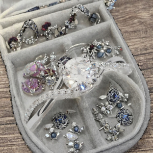 Anillos de Moda de Plata de Ley 925 con Moissanita y Diamantes VVS Nivel GRA para Mujer, Joyería de Boda y Compromiso - Product Image 3