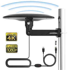Antennes TV à ondes terrestres à gain élevé, amplifiées, numériques HD, antenne extérieure longue portée 470-862 MHz, antenne TV - Product Image 1