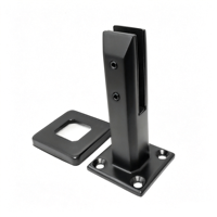 Pince carrée en acier inoxydable de 160 mm pour piscine, support de fixation pour verre de balustrade et main courante d'escalier