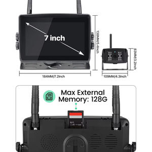 Wireless 7 "AHD digitale Touch Screen DVR Record IR visione notturna retromarcia telecamera di <span class=keywords><strong>Backup</strong></span> 4CH <span class=keywords><strong>WiFi</strong></span> Monitor per camion/rimorchio/Bus/RV - Product Image 3