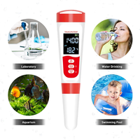 Medidor de TDS/EC/pH/Temperatura 4 en 1, Precio de Fábrica, Medidor de TDS/EC de Alta Calidad para Hidroponía