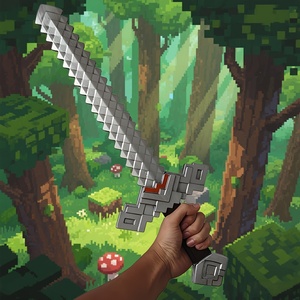 Épée en mousse PU de 23,62 pouces, légère <span class=keywords><strong>et</strong></span> sûre, style jeu de rôle, pour affichage, inspirée des jeux de blocs, pour la vente en gros - Product Image 3