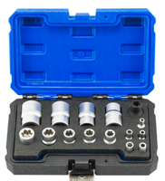 KUNTECH KT-7016 Jeu de douilles EP 15 pièces (douilles pour démontage de batterie) Boîte à outils métallique