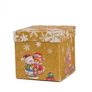 WS362 Boîte de rangement personnalisée de la nouvelle série de Noël Vente en gros Festival Party Desktop Gift Storage Container Candy Toy Storage Box