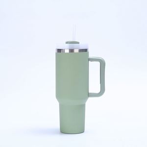 Vaso Térmico Jumbo de Acero Inoxidable 304 de Segunda Generación de 40oz para Coche, con Asa, Portátil, para Hielo, con Pajita, para Uso Transfronterizo - Product Image 3