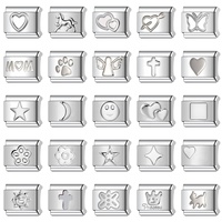 Nouveau Bracelet Charme Unisexe Élégant en Acier Inoxydable Plaqué Or, Motif Cœur Chrétien, Module Italien, Fabriqué à Yiwu, Idéal Cadeau