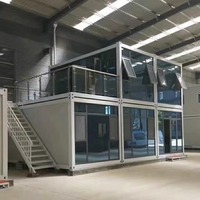 Maison de luxe à deux étages, 4 à 5 chambres, grande maison préfabriquée de 40 pieds, maison conteneur personnalisée en kit