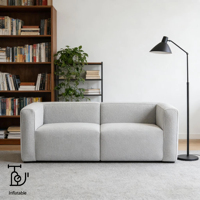 Nouveau canapé-lit gonflable moderne en PVC écologique, épaissi, portable, avec cadre en bois pour la détente et la sieste