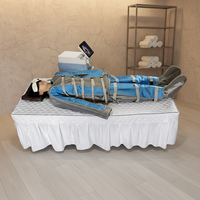 Appareil de massage corporel à pression d'air 24 coussins, drainage lymphatique, avec massage des yeux, type combinaison spatiale