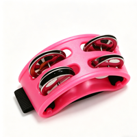 YH Brand Different Colors Plastic Metal Mini Size (10x4cm) Foot Shaker Hand Bell Tambourine Musical Instrument Accessories