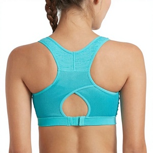 High Quality Women Solid Color <b>Racerback</b> Sports <b>Bra</b> Scoop Neck Medium Support Yoga Activewear Women Sports <b>Bra</b> - Product Image 2