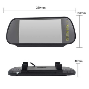 Xe Ô Tô Phía Sau Xe Buýt Xem 7 Inch Gương Màn Hình 2CHs 4:3 Màn Hình Cảm Ứng Nút LCD TFT MP5 Màu Xanh Răng Xe Tải Xe Gương Chiếu Hậu Màn Hình - Product Image 6