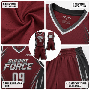 Tenues de <span class=keywords><strong>basketball</strong></span> personnalisées sublimées respirantes pour équipes : maillots et shorts de compétition DriFit pour tournois - Product Image 3