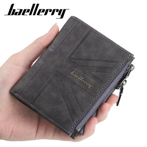 Baellerry Men's Short <b>Wallet</b> Pu Leather Multi Card Slot Vertical Zipper Credit Card <b>Holder</b> Everyday Use - Product Image 1