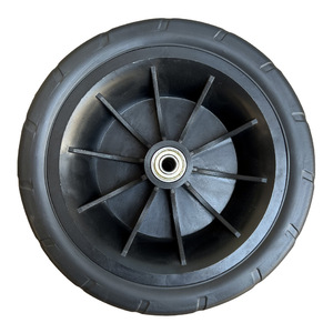 Cheng Jin Vehicles 8-inch Solid <b>Plastic</b> <b>Wheel</b> With Bearings For Campervan And Handcart - Product Image 3