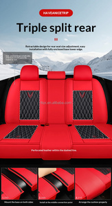Housses de siège de voiture en cuir Nappa respirant, ensemble complet, ajustement universel, Ford Mustang <span class=keywords><strong>Mach</strong></span> <span class=keywords><strong>E</strong></span> Escape Hybrid avec lignes géométriques en diamant - Product Image 6