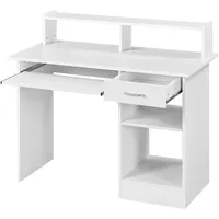 Bureau d'ordinateur compact à domicile, lignes élégantes et nettes, table d'ordinateur de bureau au fini en bois lisse
