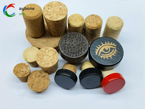 Venta al por mayor 16mm tapón de corcho cónico tapón de botella de vino corcho aglomerado tapón de madera Impresión de logotipo personalizado - Product Image 5