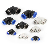 ZM 0295 PV coude v Type 4mm 6mm 8mm 10mm 12mm 14mm 16mm composant pneumatique raccords de tuyau d'air en plastique