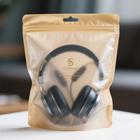 Câble de données refermable personnalisé produit d'accessoires électroniques 3C sac d'emballage en plastique à trois joints latéraux