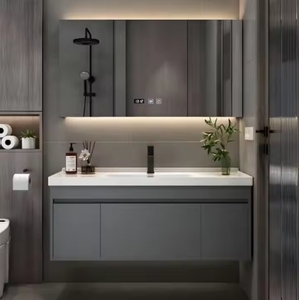 Mueble de Baño con Encimera de Granito, Diseño Personalizado, Lavabo y Espejo - Product Image 3