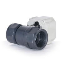 Vanne en PVC de contrôle d'actionneur électrique IP67 CE DN15 BSP RS485 Communication MODBUS 9600bps DC24V vanne à boisseau sphérique en plastique proportionnelle