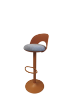 Chaise de bar pivotante confortable et réglable, style nordique, élégante, avec dossier haut, tabouret de bar luxueux en tissu rembourré pour la cuisine